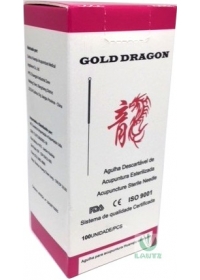 Agulha de Acupuntura 30x75mm cx c/ 100 unid Gold Dragonog:image